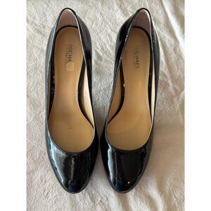 Michael Kors Ashby flex black patent leather pumps heels - size 7.5